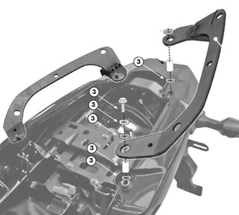 KAPPA Установочный комплект 450KIT для крепежей кофров KLR450/KLXR450 - KAPPA Крепления кофров - кофры и сумки - Аксессуары - Интернет-магазин мотоэкипировки и мотозапчастей MотоГанза