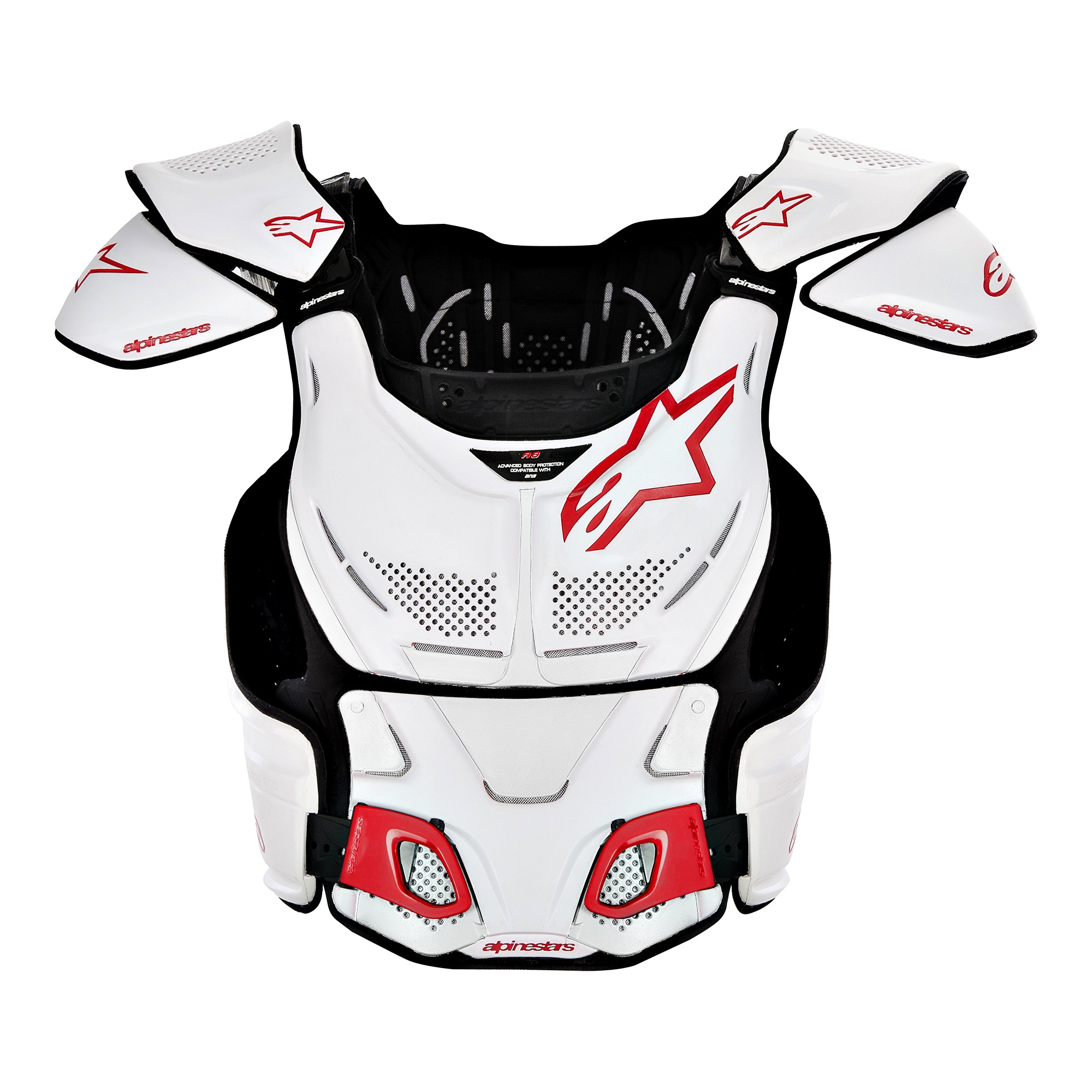 ALPINESTARS Черепаха A-8 PROTECTION VEST белый - ALPINESTARS Защита - защита - Мотоэкипировка - Интернет-магазин мотоэкипировки и мотозапчастей MотоГанза