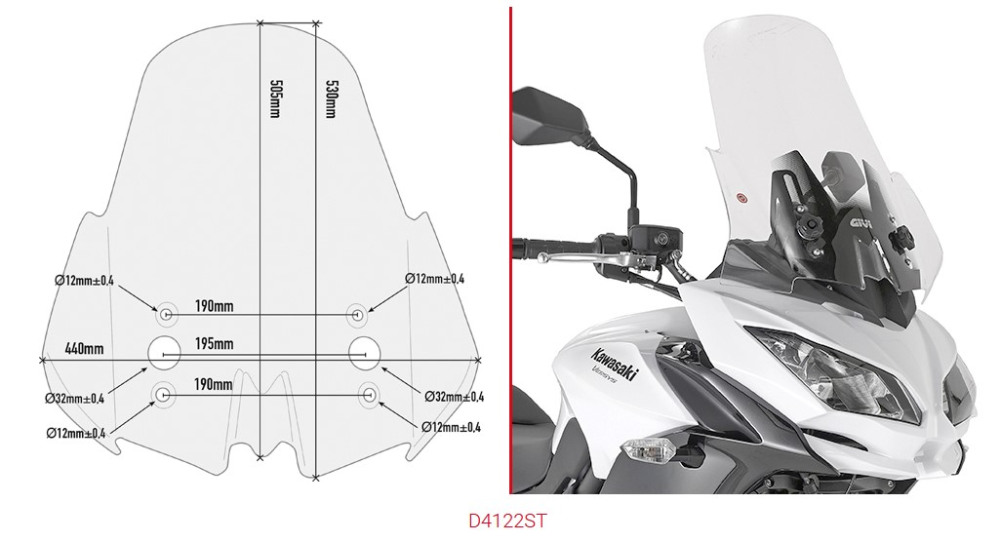 GIVI Стекло ветровое Kawasaki Versys 650 (2017 - ) - Лобовые стекла GIVI  - лобовые стекла - Аксессуары - Интернет-магазин мотоэкипировки и мотозапчастей MотоГанза