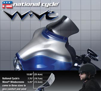 N27402 Лобовое стекло WAVE среднее, легко-тонированное для HD FLH - NATIONAL CYCLE - Аксессуары - Интернет-магазин мотоэкипировки и мотозапчастей MотоГанза