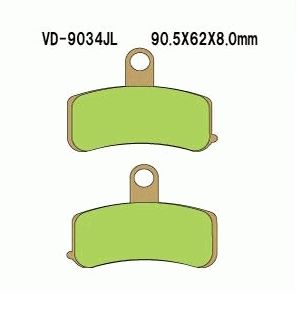 Тормозные колодки VESRAH VD 9034JL - VESRAH дисковые - тормозные колодки - Мотозапчасти - Интернет-магазин мотоэкипировки и мотозапчастей MотоГанза