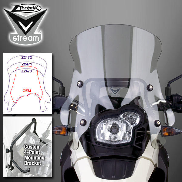 Z2471 Лобовое стекло VStream® Sport/Tour G650GS/Sertao легкая тонировка - ZTECHNIK - Аксессуары - Интернет-магазин мотоэкипировки и мотозапчастей MотоГанза