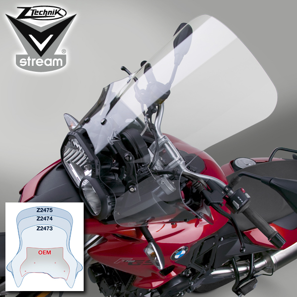 Z2475 Лобовое стекло  прозрачное VStream+® туристическое для BMW F700GS - ZTECHNIK - Аксессуары - Интернет-магазин мотоэкипировки и мотозапчастей MотоГанза