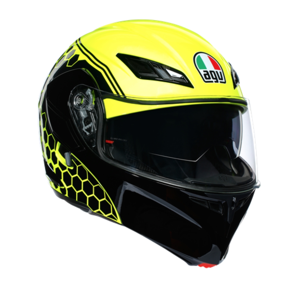 AGV Шлем COMPACT ST DETROIT черно-желтый - AGV - Мотошлемы - Интернет-магазин мотоэкипировки и мотозапчастей MотоГанза