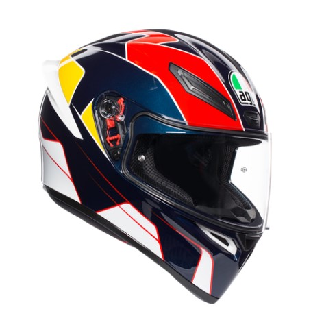 AGV Шлем K1 PITLANE синий/красный/желтый - AGV - Мотошлемы - Интернет-магазин мотоэкипировки и мотозапчастей MотоГанза