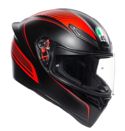 AGV Шлем K1 WARMUP MATT черный/красный - AGV - Мотошлемы - Интернет-магазин мотоэкипировки и мотозапчастей MотоГанза