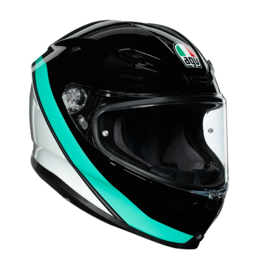 AGV Шлем K6 MINIMAL бело/зелено/черный - AGV - Мотошлемы - Интернет-магазин мотоэкипировки и мотозапчастей MотоГанза