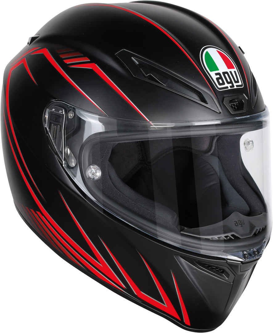 AGV Шлем VELOCE S PREDATORE матовый черно-красный - AGV - Мотошлемы - Интернет-магазин мотоэкипировки и мотозапчастей MотоГанза