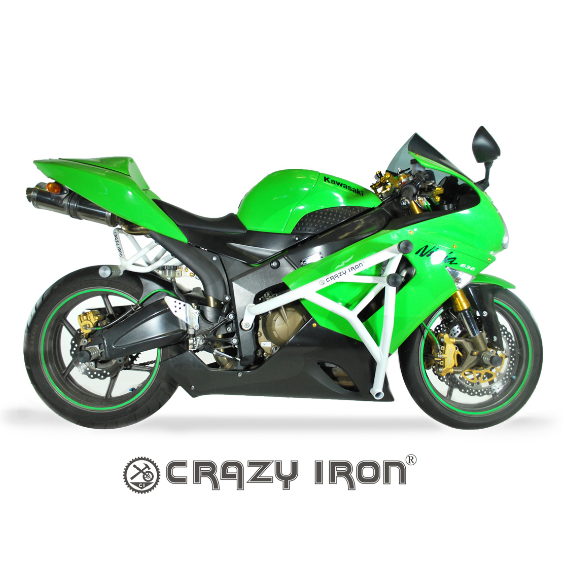 CRAZY IRON Клетка PRO KAWASAKI ZX6R `05-06 - CRAZY IRON - Дуги и защита - Аксессуары - Интернет-магазин мотоэкипировки и мотозапчастей MотоГанза