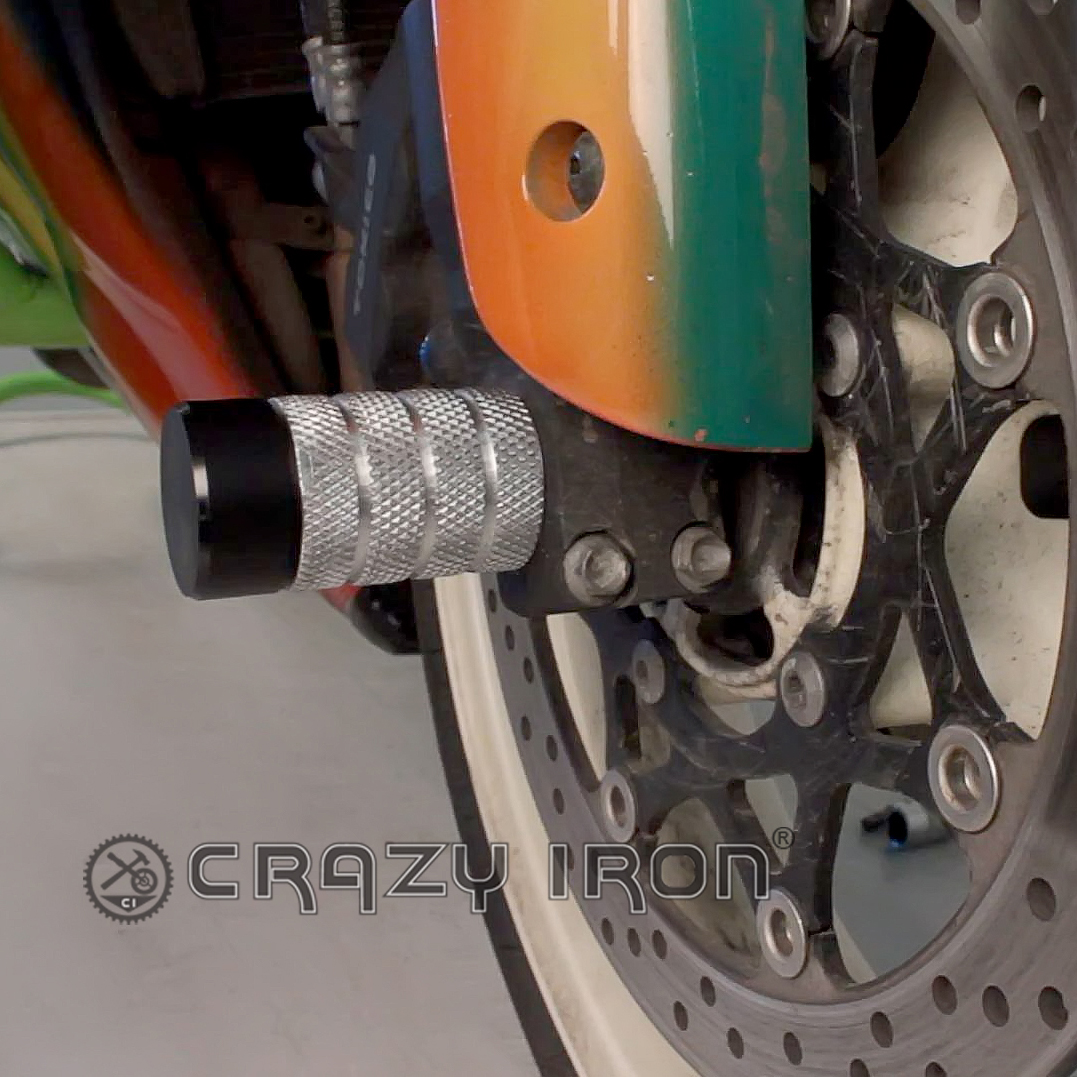 CRAZY IRON Пеги в ось переднего колеса SUZUKI GSXR600/750 `06-`10 - CRAZY IRON - Дуги и защита - Аксессуары - Интернет-магазин мотоэкипировки и мотозапчастей MотоГанза