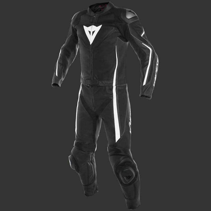 DAINESE Комбинезон кожаный ASSEN раздельный черно-белый  - DAINESE Комбинезоны - куртки - Мотоэкипировка - Интернет-магазин мотоэкипировки и мотозапчастей MотоГанза
