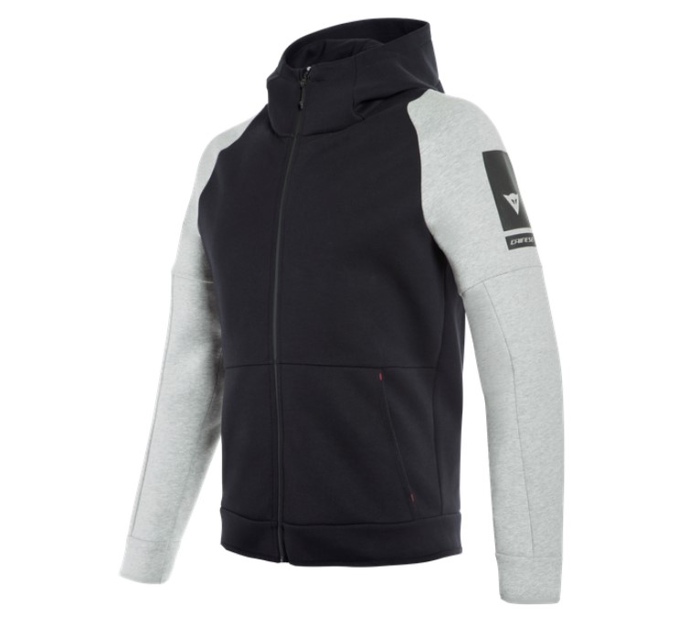 DAINESE Толстовка FULL-ZIP HOODIE черно-серая - DAINESE Термобелье и футболки - прочее - Мотоэкипировка - Интернет-магазин мотоэкипировки и мотозапчастей MотоГанза