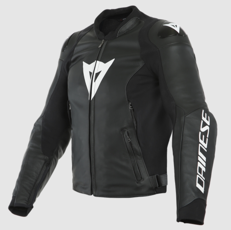 DAINESE Куртка кожаная SPORT PRO 622 черно-белая - DAINESE Куртки - куртки - Мотоэкипировка - Интернет-магазин мотоэкипировки и мотозапчастей MотоГанза