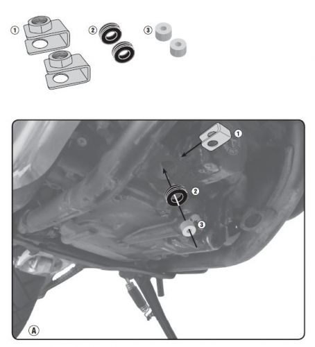 KAPPA RP1144KIT Комплект крепежа - KAPPA Дуги безопасности и защита - Дуги и защита - Аксессуары - Интернет-магазин мотоэкипировки и мотозапчастей MотоГанза