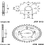 Звезда задняя DCR 1800.43 GSF 1250 07