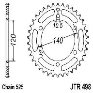 Звезда задняя DCR 498.39