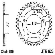Звезда задняя DCR 823.45