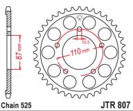 JT Звезда задняя JTR807.46