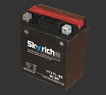 Аккумулятор SKYRICH YTX7L-BS - Аккумуляторы SKYRICH - аккумуляторы - Мотозапчасти - Интернет-магазин мотоэкипировки и мотозапчастей MотоГанза