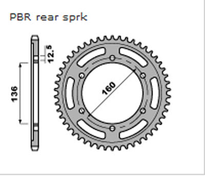 PBR Звезда задняя 500M 40 C45 GPZ1000RX(под 630) - Звезды PBR - цепи и звезды - Мотозапчасти - Интернет-магазин мотоэкипировки и мотозапчастей MотоГанза