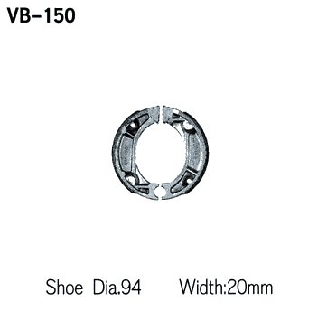 Тормозные колодки VESRAH VB 150 - VESRAH барабанные - тормозные колодки - Мотозапчасти - Интернет-магазин мотоэкипировки и мотозапчастей MотоГанза