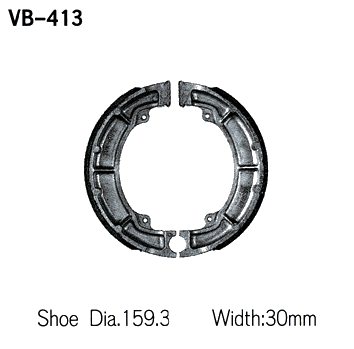 Тормозные колодки VESRAH VB 413 - VESRAH барабанные - тормозные колодки - Мотозапчасти - Интернет-магазин мотоэкипировки и мотозапчастей MотоГанза