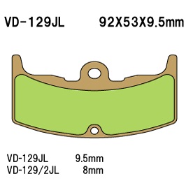Тормозные колодки VESRAH VD 129/2JL - VESRAH дисковые - тормозные колодки - Мотозапчасти - Интернет-магазин мотоэкипировки и мотозапчастей MотоГанза