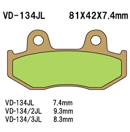 Тормозные колодки VESRAH VD 134JL - VESRAH дисковые - тормозные колодки - Мотозапчасти - Интернет-магазин мотоэкипировки и мотозапчастей MотоГанза