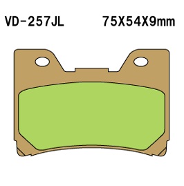 Тормозные колодки VESRAH VD 257JL - VESRAH дисковые - тормозные колодки - Мотозапчасти - Интернет-магазин мотоэкипировки и мотозапчастей MотоГанза