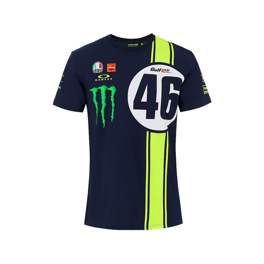 VR46 Футболка Abu Dhabi MONSTER черная - VR 46 - прочее - Мотоэкипировка - Интернет-магазин мотоэкипировки и мотозапчастей MотоГанза