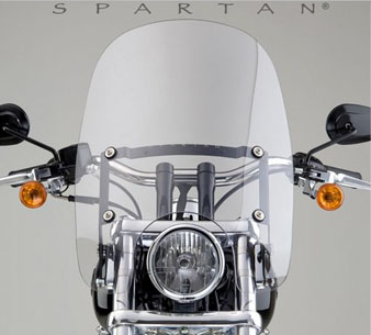 Лобовое стекло SPARTAN прозрачное низкое N21300 - Harley Davidson FL Softail  - NATIONAL CYCLE - Аксессуары - Интернет-магазин мотоэкипировки и мотозапчастей MотоГанза
