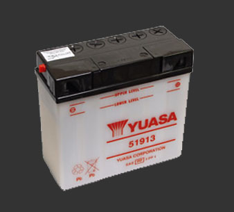 Аккумулятор YUASA 51913 - Аккумуляторы YUASA - аккумуляторы - Мотозапчасти - Интернет-магазин мотоэкипировки и мотозапчастей MотоГанза