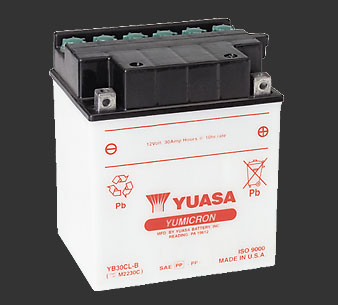 Аккумулятор YUASA YB30CL-B - Аккумуляторы YUASA - аккумуляторы - Мотозапчасти - Интернет-магазин мотоэкипировки и мотозапчастей MотоГанза