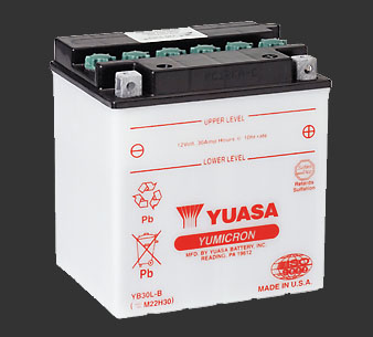 Аккумулятор YUASA YB30L-B - Аккумуляторы YUASA - аккумуляторы - Мотозапчасти - Интернет-магазин мотоэкипировки и мотозапчастей MотоГанза
