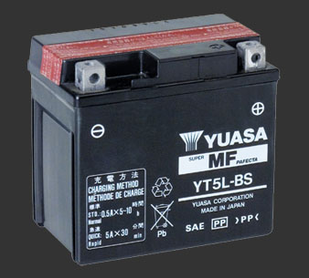Аккумулятор YUASA YT5L-BS - Аккумуляторы YUASA - аккумуляторы - Мотозапчасти - Интернет-магазин мотоэкипировки и мотозапчастей MотоГанза