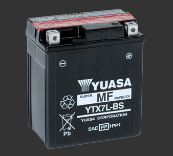 Аккумулятор YUASA YTX7L-BS - Аккумуляторы YUASA - аккумуляторы - Мотозапчасти - Интернет-магазин мотоэкипировки и мотозапчастей MотоГанза