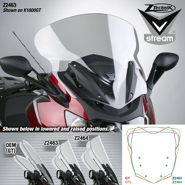 Z2463 Ветровое стекло BMW K1600GT/GTL - ZTECHNIK - Аксессуары - Интернет-магазин мотоэкипировки и мотозапчастей MотоГанза